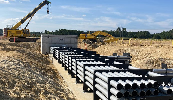 HDPE duct bank conduit spacers