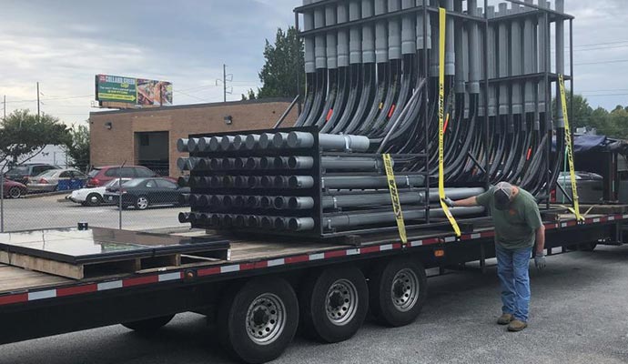 Prefabricated conduit duct bank transportation
