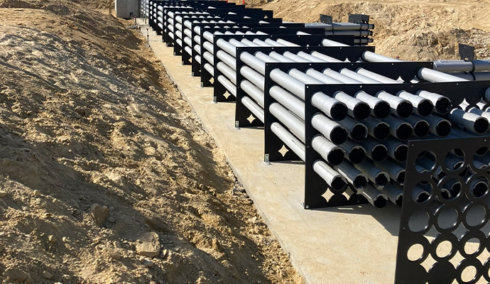 Industrial conduit bank system underground