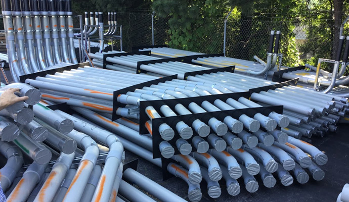 Industrial conduit staging and assembly