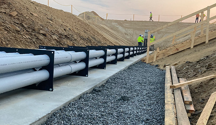 Underground conduit installation construction